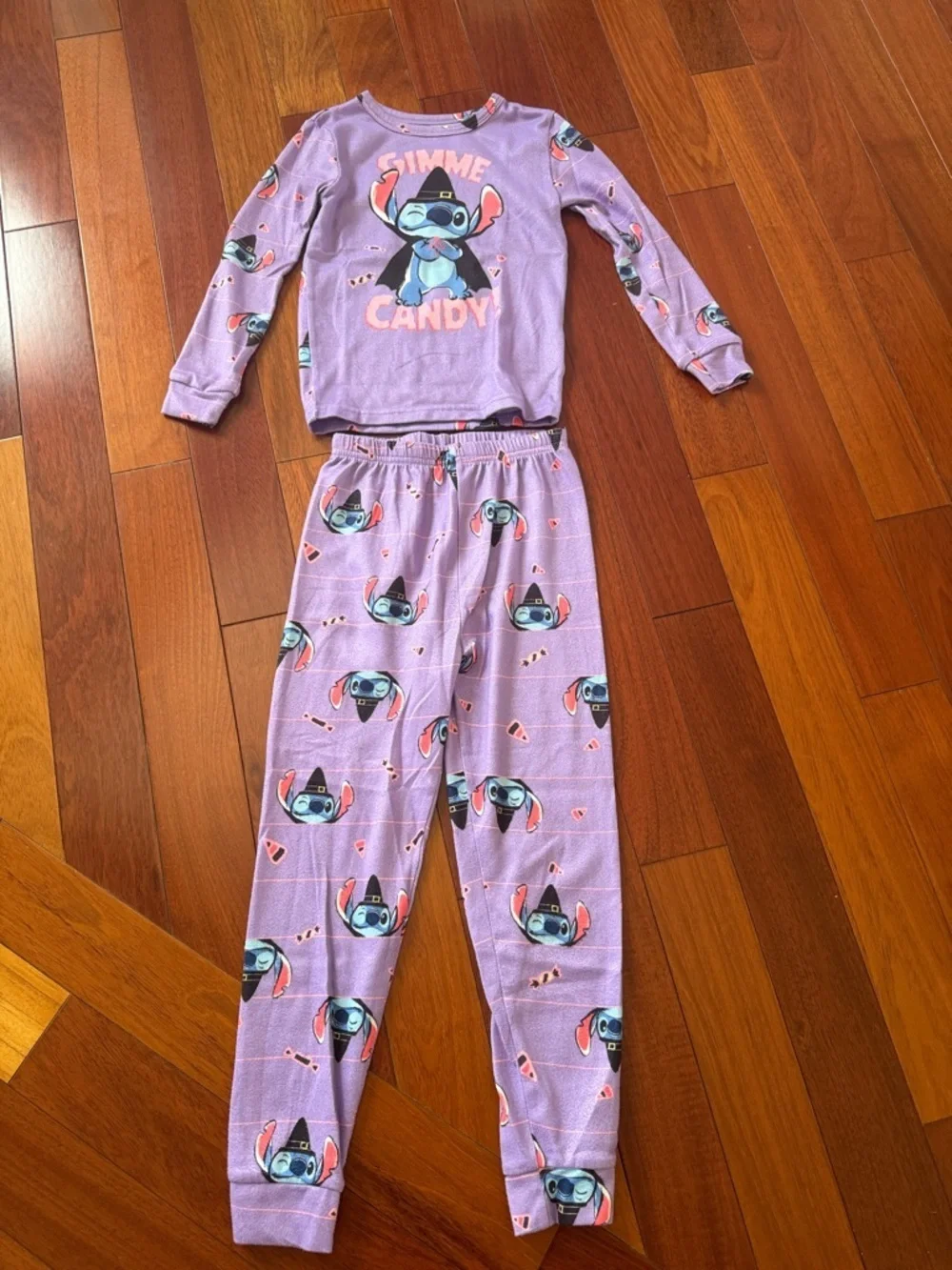 Disney Lavender Stitch 'Gimme Candy' Two-Piece Pajama Set